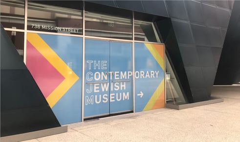 Jewish Contemporary Museum Glass Entrance Signs by BarkerBlue