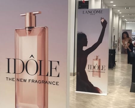 Lancome Idole at SF Macys signs by BarkerBlue v2